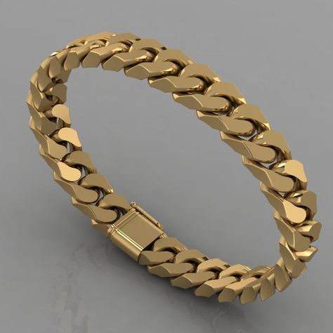 Mens Bracelet Gold Jewelry, Modern Miami, Mens Bracelet Designs, Gold Arm Band, Solid Gold Bracelet, Miami Cuban Link, Platinum Earrings, Mens Gold Jewelry, Modern Bracelets