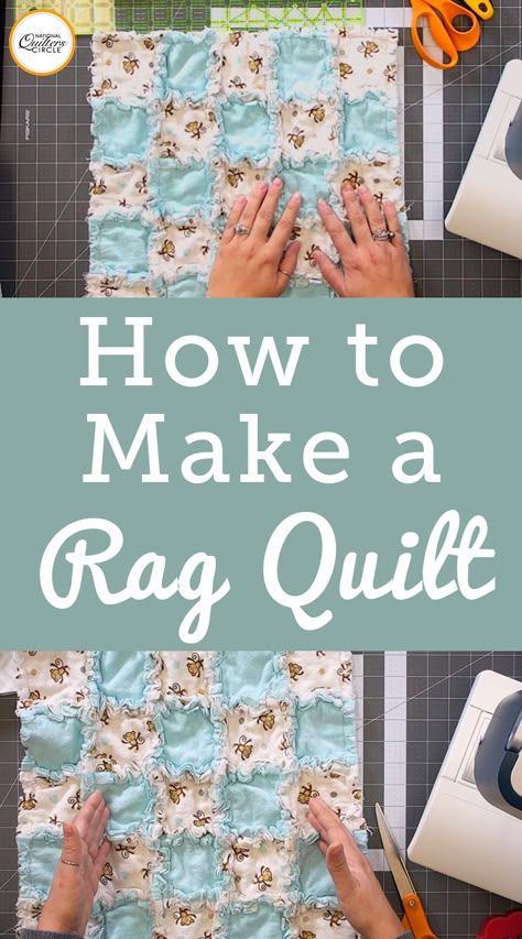 Rag quilts made from flannel fabric are a great way to add texture to your next quilting project. Ashley Hough shows you step by step how to make a rag quilt. The first step in learning how to make a rag quilt is knowing what supplies you will need and what size to cut the squares. Ashley explains that both layers of the quilt, the top and the back can both be made from flannel fabric. Traditional quilts are made with a layer of batting in between, and while that is still a possibility with... Quilting Tricks, Rag Quilt Instructions, Quilts Easy, Rag Quilting, Charity Sewing, Flannel Rag Quilts, Rag Quilt Tutorial, Rag Quilt Patterns, Quick Sew