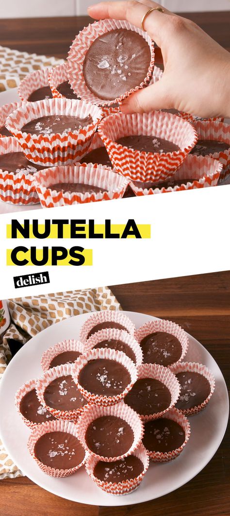 Nutella Cups, Nutella Candy, Nutella Snacks, Nutella Lover, Homemade Candy, Nutella Recipes, Gluten Free Chocolate, Chocolate Treats, Bake Sale