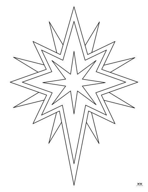 Help your kids enjoy the true spirit of the season with these Christmas Star coloring pages and templates. Print from home. 100% FREE. Christmas Star Coloring Pages, Printable Star Templates, Star Coloring Pages Free Printable, Star Pattern Printable, Advent Coloring Pages, Mandala Simple, Cross Coloring Page, Advent Calendar Activities, Star Coloring Pages