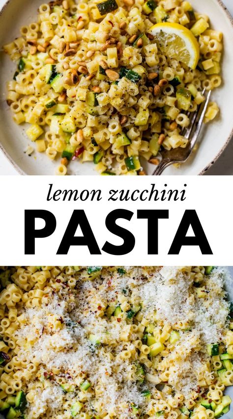 Lemon Zucchini Pasta uses simple ingredients like zucchini, garlic, butter, and fresh lemon juice to create a light pasta recipe. Plus, it's ready in under 20 minutes! Lemon Butter Zucchini Pasta, Light Healthy Dinner Simple, Yellow Zucchini Pasta, Lemon Zucchini Pasta, Light Summer Pasta, Light Summer Dinner Recipes, Light Pasta Recipes, College Dinner, Zucchini Pasta Recipes