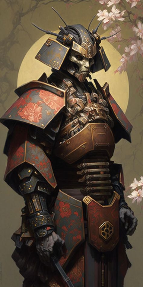 Japanese Robot, Warrior King, Japanese Warrior, Samurai Armor, Samurai Art, Japanese Characters, Modern Fantasy, Robot Concept Art, Futuristic Cars