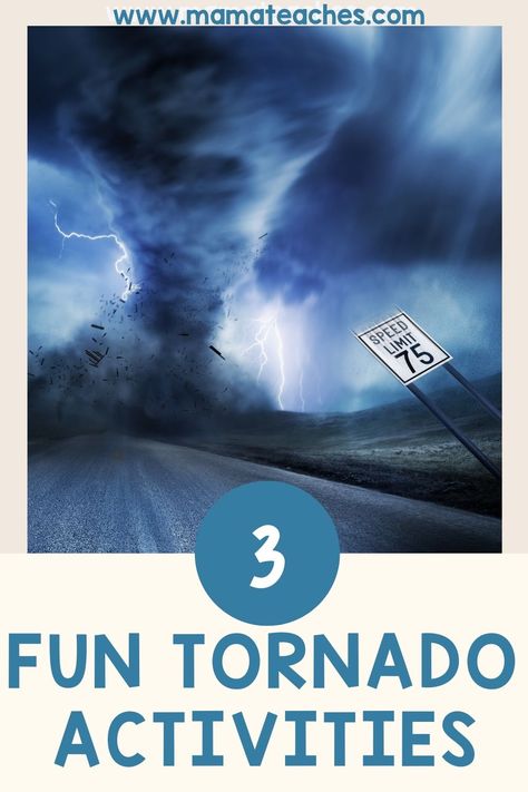 3 Tornado Activities for Kids - Mama Teaches Tornado Activities For Kindergarten, Tornado Stem Activities, Tornado Unit Study, Tornado Art For Kids, Tornado Activities For Preschool, Tornado Experiments For Kids, Tornado Crafts For Kids, Tornado Activities For Kids, Tornado Party Ideas