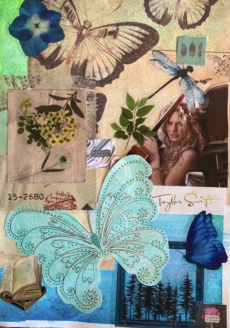 Taylor Swift Junk Journal, Albums Painting, Taylor Swift Debut Album, Taylor Swift Debut, 2024 Goals, Journal Entry, Taylor Swift Album, Junk Journaling, Taylor Swift Pictures