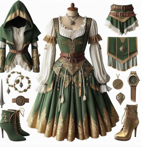 Forest Elf Cosplay, Medieval Fantasy Clothing, Elf Dress, Fnaf Cosplay, Nike Fashion Shoes, Elf Clothes, Elf Costume, Estilo Hippie, Fantasy Dresses