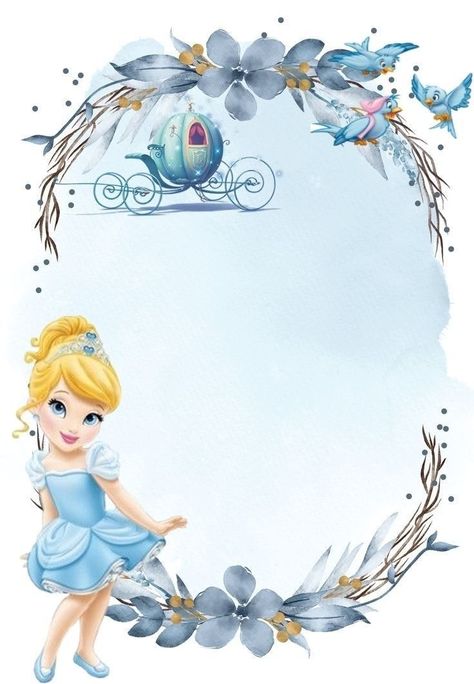 Cinderella Party Theme, Cinderella Birthday Party Decorations, Cinderella Birthday Party Invitations, Cinderella Birthday Cake, Disney Princess Invitations, Cinderella Invitations, Disney Frames, Cinderella Theme, Cinderella Birthday Party