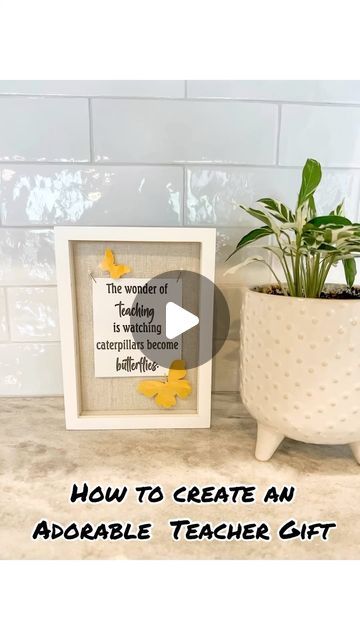 Love incorporating your child's artwork into this DIY gift Shadow Box Picture Frame, Middle Child, To Say Goodbye, Need Someone, Silhouette Machine, Appreciation Gifts, Teacher Appreciation Gifts, The School, Fun Learning