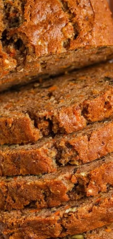 Apple Carrot Bread Recipe, Carrot Nut Bread, Oatmeal Carrot Bread, Different Kinds Of Bread Recipes, Carrot Quick Bread Recipes, Carrot Pulp Bread, Spice Carrot Cake Recipes, Carrot Quick Bread, Thanksgiving Quick Breads