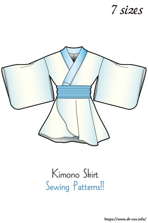 Sewing Japanese Clothes, Kimono Pattern Men, Easy Kimono Pattern Free Sewing, How To Make A Kimono Diy Free Pattern, Sew Kimono Pattern Easy Diy, Asian Sewing Patterns, Japanese Clothes Patterns, Simple Kimono Pattern, Kimono Robe Pattern Free Sewing