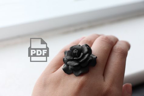 Diy Leather Flowers, Leather Brooch, Leather Rose, Leather Earring, Leather Flower, Rose Decor, Leather Flowers, Diy Template, Leather Projects