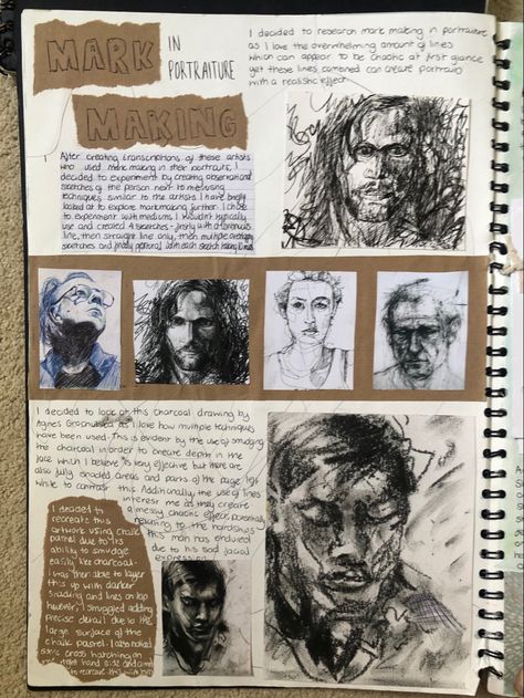 Visual Arts Process Diary, Gcse Portraits, Visual Art Diary, Process Portfolio, Random Graphics, Emotion Art, Gcse Sketchbook, Igcse Art, Leaving Cert