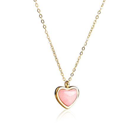 PRICES MAY VARY. Pink Crystal Teen Girls Necklace: Adorned with a beautiful pink crystal, this necklace adds a touch of elegance and charm to any outfit. It is adjustable. The pendant measures 0.47" x 0.53", and the necklace length is 16.9" + 2". Trendy Preppy Design : The stylish and trendy design of this necklace makes it a perfect accessory for fashion-forward women. It's made of high-quality stainless steel with 18k gold plating, making it nickel-free. Gold Plated Love Heart Pendant: The hea Preppy Stuff To Get For Your Birthday, Gift Card Gifts, Morning Birthday, Valentines Day Girlfriend, Wish List Items, Jewelry For Teens, Outfit Info, Girlfriend Necklace Gift, Pink Heart Necklace