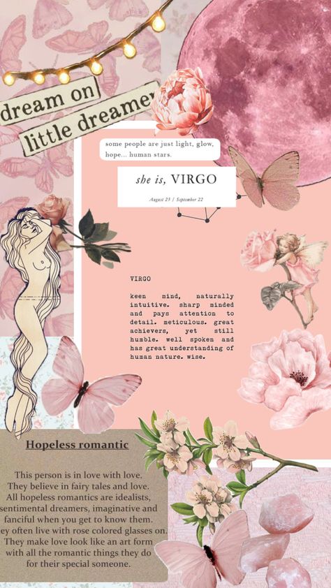 #virgo #pink #virgoaesthetic #moon #butterfly #butterflies #hopelessromantic #her #dream #light Pink Virgo Aesthetic, Virgo Aesthetic, Zodiac Aesthetic, Moon Butterfly, Tattoo Concepts, Virgo Quotes, Rose Colored Glasses, Earth Signs, Butterfly Wallpaper