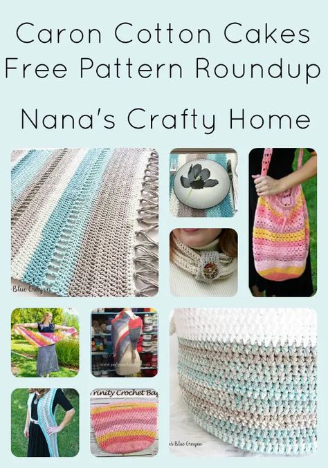 Caron Cotton Cakes Free Pattern Roundup at Nana's Crafty Home Caron Cake Crochet Patterns, Caron Cakes Patterns, Caron Cakes Crochet, Cake Crochet, Crochet Balls, Cotton Crochet Patterns, Crochet Project Free, Caron Cakes, Caron Yarn