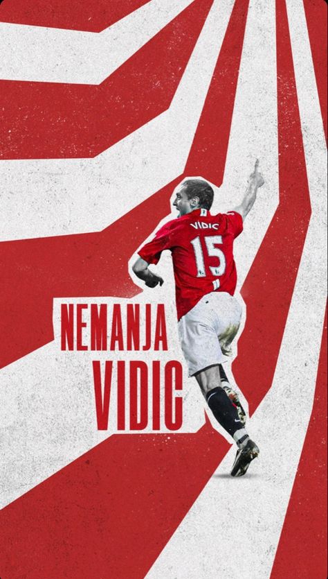 Manchester United Artwork, Devils Wallpaper, Nemanja Vidic, Football Social Media, Nemanja Vidić, Football Reference, Football Prints, Manchester United Wallpaper, Manchester United Fans