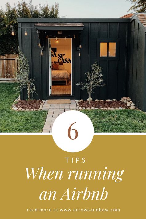 When we decided to turn our detached guest house into an Airbnb rental, I asked for help on my Instagram page and received some good nuggets of wisdom from solid airbnbers! So here’s a few key tips I thought I'd pass along to you! #airbnb #airbnbhosttips #vacationrental Airbnb Cottage Ideas, Airbnb Ideas Inspiration, Air Bnb Studio Ideas, Basement Airbnb Ideas, Airbnb Shed, Airbnb Layout, Shed Airbnb, Homestead Airbnb, Studio Airbnb Ideas