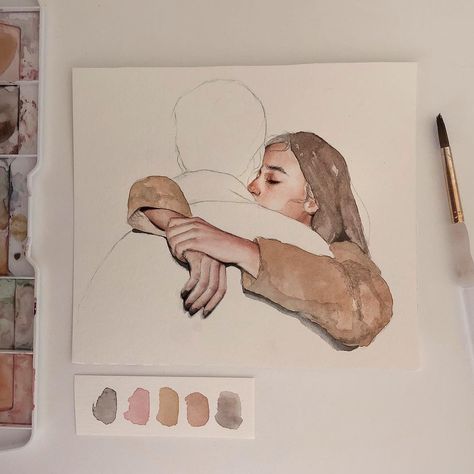 Art Culture on Twitter: "… " Diy Watercolor Painting, The Dark Artifices, In Aesthetic, Beauty Art Drawings, Sketchbook Art Journal, Diy Watercolor, Couple Drawings, Art Reference Photos, Miss You