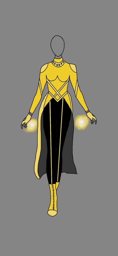 Superhero Body Template, Yellow Superhero Suit, Villain Suit, Yellow Superhero, Superhero Costumes Female, Hero Outfits, Moon Woman, Superhero Dress, Suit Inspiration