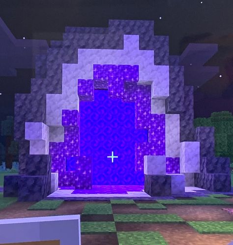 Ps5 Minecraft, Nether Portal Ideas, Minecraft Face, Minecraft Portal, Nether Portal, Portal Design, Just A Thought, Minecraft Structures, Minecraft Interior Design