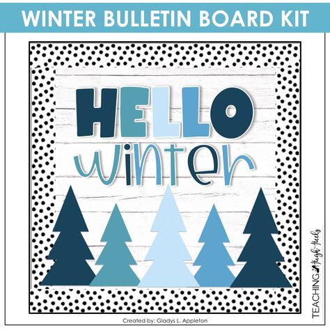 This winter bulletin board kit was created in an effort to simplify your classroom decor. We all know that setting up a classroom can be stressful and hectic. This bulletin board set will help you create a board that’s simple, but also cute and colorful! Class Door Decor, Calm Classroom Decor, Classroom Decor Calming, Easy Bulletin Board, Setting Up A Classroom, Seasonal Bulletin Boards, Winter Tree Decorations, Plants Classroom, Classroom Door Decor