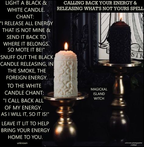 Black And White Candle Magic, Reverse Candle Spell, Black Candle Magic, White Candle Magic, White Candle Spells, Black Candle Spells, Energy Spell, Candle Magik, Earth Magick