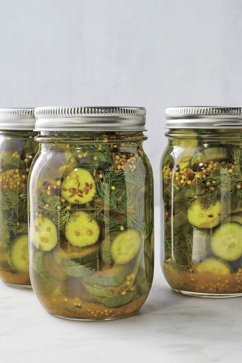 If you loved watching your Mom or Grandmother make various kinds of pickles during the summer, you will get a kick out of making a batch of these Turmeric-Dill Cucumbers. The Master Pickle Brine is used as a base for this recipe and can also be used to pickle any of your favorite seasonal fruits or vegetables.#pickles #picklerecipes #cucumbersalads #cucumberrecipes #cucumbers Pickled Pickles, Pickling Brine, Homemade Crisps, Easy Refrigerator Pickles, Protein Clean Eating, Homestead Canning, Pickle Brine, Pickled Recipes, Refrigerator Pickle Recipes