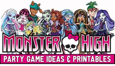 Monster High Party Games, Party Games Diy, Fun Kids Party Games, Monster High Printables, High Games, Monster High Birthday Party, Vampire Party, Childhood Aesthetic, Diy Monsters