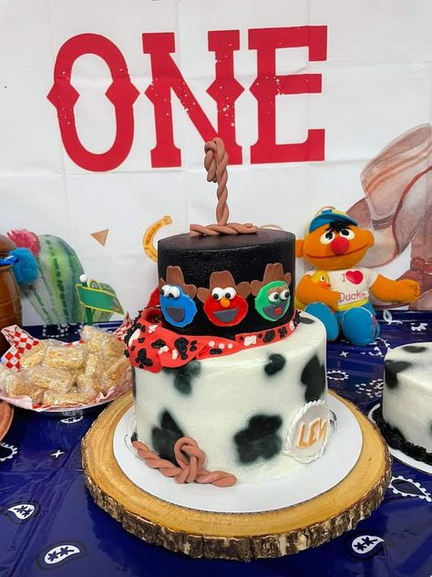 My son loves horses and sesame street so we combined the two for his birthday! Elmo Birthday Party, Rodeo Birthday, Elmo Birthday, Son Love, 2nd Birthday Parties, Sesame Street, The Two, My Son, 2nd Birthday