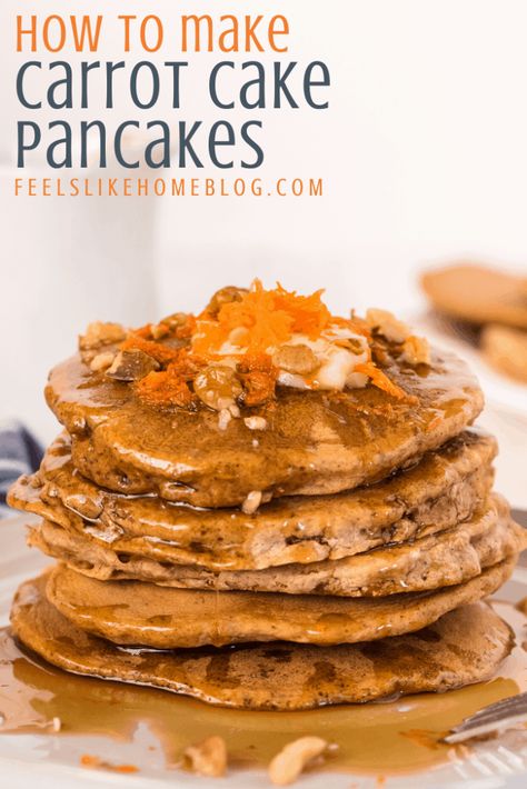 Pumpkin Pie Pancakes, The Best Carrot Cake, Carrot Cake Pancakes, Healthy Carrot Cake, Cake Pancakes, Buttermilk Pancake Mix, Protein Pancake Mix, Easy Carrot Cake, Healthy Carrot Cakes