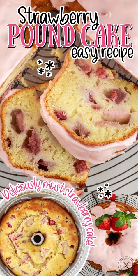 Strawberry Bundt Cake Easy Strawberry Bundt Cake, Jello Cake Recipes, Strawberry Bundt Cake, Strawberry Sweets, Cakes Easy, Strawberry Cream Cheese Frosting, Jello Cake, Strawberry Cake Mix, Lemon Bundt Cake