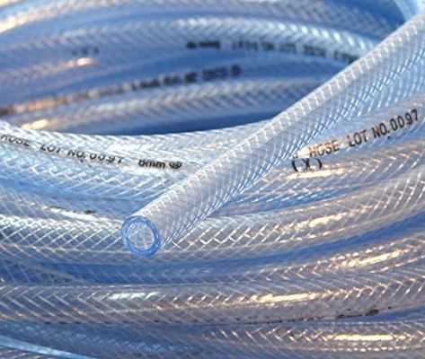 3/8" (10mm) ID 10 Ft High Pressure Braided PVC Tubing Clear Hose Braid Reinforced Water Tubing, Homemade Pools, Swimming Pool Cleaning, Pvc Hose, Vinyl Pool, Water Tube, Swimming Pools Inground, Water Delivery, Pvc Tube