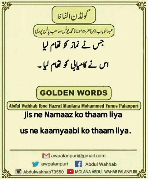 Islamic Story, Golden Words, Sufi Quotes, Urdu Love Words, Islamic Knowledge, Feelings Words, Never Stop Dreaming, Hadith Quotes, Urdu Words