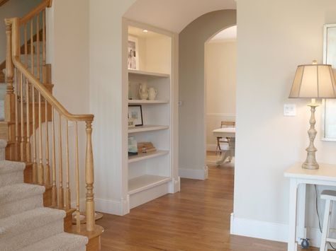 Walls: White Sand by Benjamin Moore Trim: Dove Wing by Benjamin Moore Dove Wing, Chic Interior Design, Peaceful Home, Craftsman Style Home, Paint Colors Benjamin Moore, French Country Kitchen, Hello Lovely, Paint Colors For Living Room, Paint Colors For Home