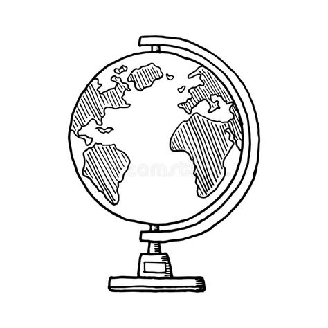 Hand Drawn Globe Doodle. Sketch Style Icon. Decoration Element. Isolated On White Background. Flat Design. Vector Illustration Stock Vector - Illustration of earth, global: 152861970 Earth Globe Illustration, History Doodles Art, Globe Drawing Simple, Earth Globe Drawing, Earth Drawing Easy, Globe Doodle, Globe Sketch, Earth Doodle, History Doodles