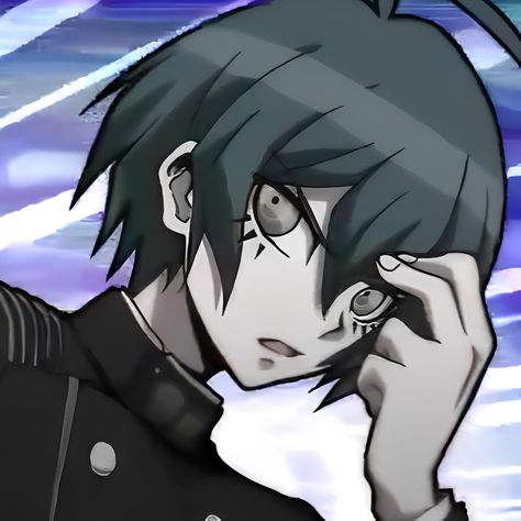 Matching icons 1/2 - Shuichi Saihara icon Shuichi Saihara, Danganronpa, Anime, Pink, Black