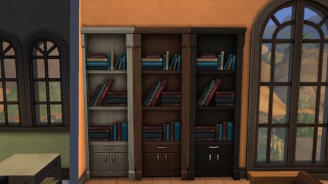 Sims 4 Bookcase Door, Book Shelf In Wall, Shelf In Wall, Secret Bookshelf Door, Secret Bookshelf, Bookshelf Door, Bookcase Door, Modern Books, Secret Door