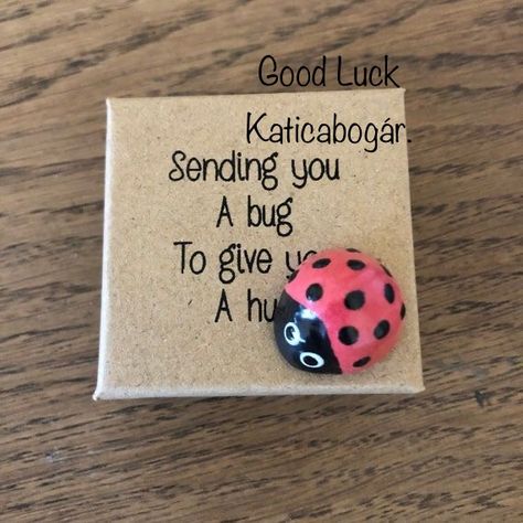 Sewing Presents, Ladybug Ideas, Send A Hug, Mothers Gifts, Presents Ideas, Sending Hugs, Unusual Gift, Kraft Boxes, Gift Inspiration