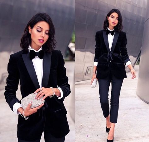 Female tux Female Tux, Groomsmen Outfits, Tuxedo Women, Prom Suits, Woman Suit Fashion, Prom Outfits, Mode Inspo, Suit Fashion, Suit And Tie