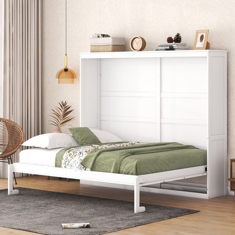 Queen Size Murphy Bed Wall Bed - Bed Bath & Beyond - 39170324 Murphy Bed Frame, Queen Size Murphy Bed, Murphy Bed Wall, Full Size Murphy Bed, Murphy Wall Beds, Space Saving Beds, Tracker Free, Cabinet Bed, Folding Beds