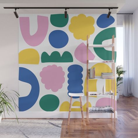 With our Wall Murals, you can cover an entire wall with a rad design - just line up the panels and stick them on. They're easy to peel off too, leaving no sticky residue behind. With crisp, vibrant colors and images, this stunning wall decor lets you create an amazing permanent or temporary space. Available in two floor-to-ceiling sizes.      - Size in feet: 8' Mural comes with four 2'(W) x 8'(H) panels   - Size in feet: 12' Mural comes with six 2' x 8' panels   - Printed on self-adhesive woven Abstract Mural, Light Font, Circle Pattern, Livingston, Properties Of Materials, Fabric Panels, Mild Soap, Wall Mural, Second Floor