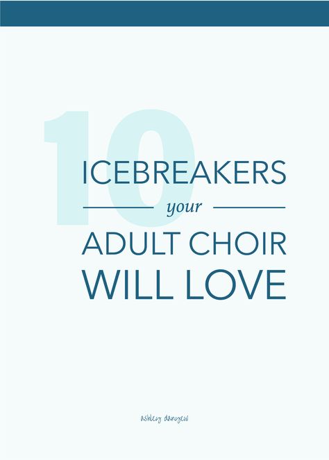 10 Icebreakers Your Adult Choir Will Love - icebreakers, icebreakers for adults, choir kick-off party, choir retreat, games for adults, icebreaker ideas, icebreakers for choirs, icebreakers for adult choirs | @ashleydanyew Choir Games High School, Singing Games For Adults, Choir Party Ideas, Musical Games For Adults, High School Choir Room Decor, Music Games For Adults, Icebreaker Activities For Adults, Icebreakers For Adults, Choir Tips