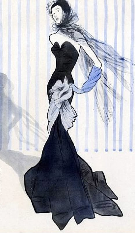 Maggy Rouff, Vintage Fashion Illustration, Jacques Fath, Rene Gruau, Fashion Illustrators, Fashion Illustration Vintage, Jeanne Lanvin, 31 March, Fashion Drawings