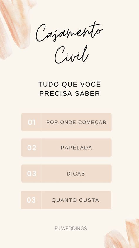 Tudo o que você precisa saber, quais os documentos  que não podem faltar no processo para oficializar uma união #casamentocivil Civil Wedding Planning Checklist, Wedding Planning, How To Plan