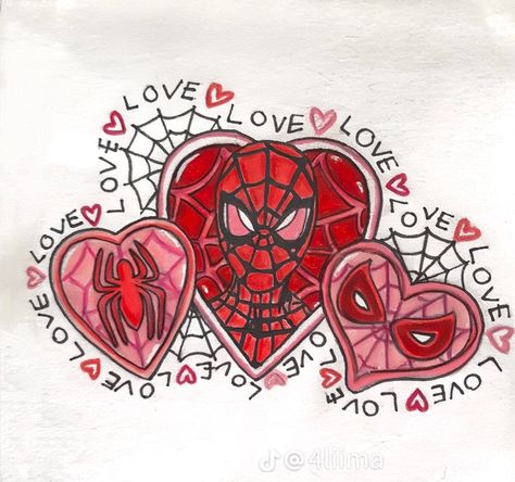 Mac Miller Valentines Card, Spiderman Love Drawing, Love Love Love Mac Miller Book, You Remind Me Of The Color Blue, Spiderman Book, Spiderman Love, Drawings For Him, All Spiderman, Spiderman Gifts