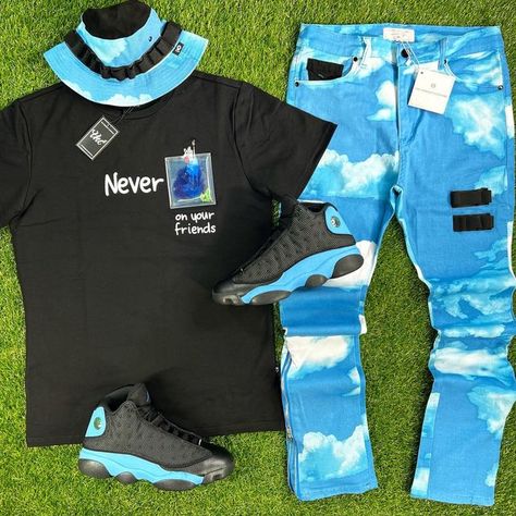 Jordan 13 Outfit Men, Jordan 13 Outfit, Gangsta Clothes, Nike Mens Clothing, Swag Fits, Air Force One Shoes, Nba Baby, Clothes Wishlist, Cute Nike Outfits