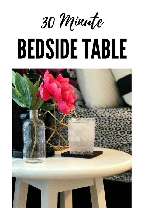 Make a bedside table in just 30 minutes with easy to find supplies. No power tools required! Bedside Chair Ideas, Bedside Chair, French Country Decorating Ideas, French Style Chairs, Caroline Lee, Country Decorating Ideas, Palm Springs House, Diy Outdoor Weddings, Sarah Sherman