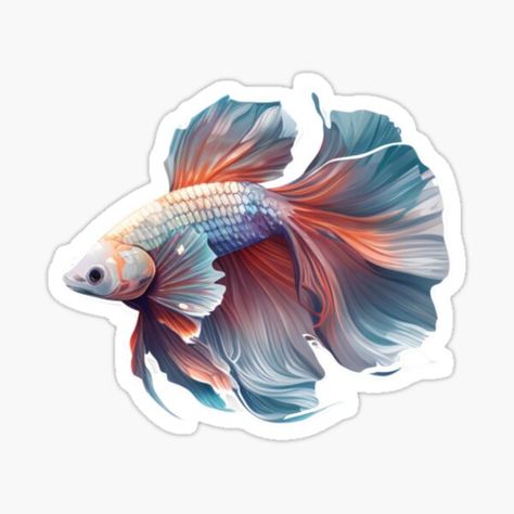 Colorful Betta Fish Sticker #love #pinterest #art #sticker #Bettafish #fish Rh Decals, Fish Stickers, Water Fairy, Pinterest Art, Love Pinterest, Fish Graphic, Scrapbook Stickers Printable, Water Bottle Stickers, Vintage Printables