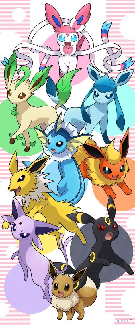 Eevee Wallpaper Aesthetic, Eevee Evolutions Art, Eeveelution Wallpaper, Pokemon Eevee Wallpaper, Evee Evolution Art, Eevee Evolutions Wallpaper, Eve Evolutions, Pokemon Autumn, Eeveelutions Wallpaper