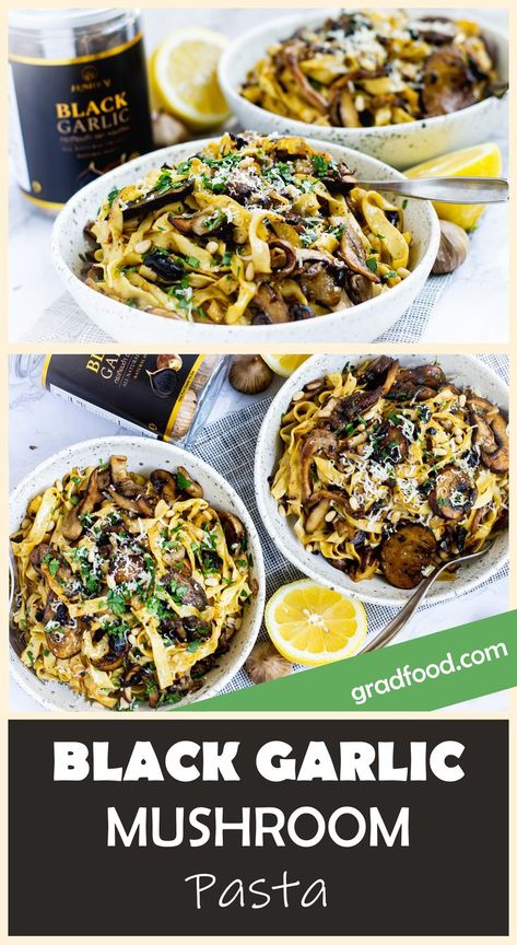 Garlic Dinner Recipes, Garlic Mushroom Pasta, Different Types Of Mushrooms, Types Of Mushrooms, Healthy Eating Meal Plan, Black Garlic, Garlic Pasta, Mushroom Pasta, Garlic Recipes