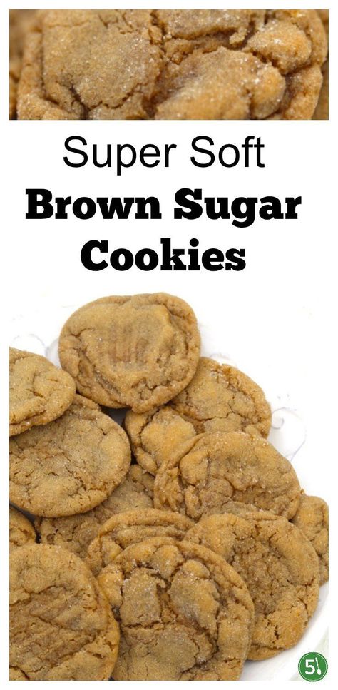 Brown sugar cookie recipe that is super soft, a tad chewy, simple to make, and one of my favorite sweet treats ever Brown Sugar Cookie Recipe, Brown Sugar Recipes, Sugar Cookie Recipe Easy, Brown Sugar Cookies, Cookie Table, Easy Sugar Cookies, Sugar Cookie Recipe, Holiday Snacks, Sugar Cookie Dough